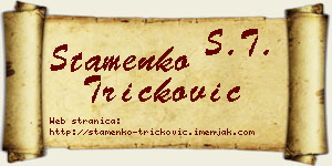 Stamenko Tričković vizit kartica